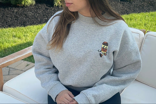 Coffee Puffy Print Crewneck