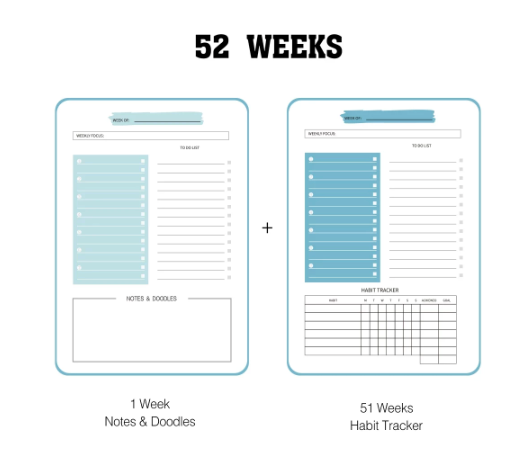 A5 52 Weekly Non-Dated Planner